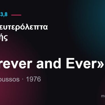 Κάρτα εκπομπής: 103,8 δευτερόλεπτα μουσικής — «Forever and Ever», Demis Roussos, 1976